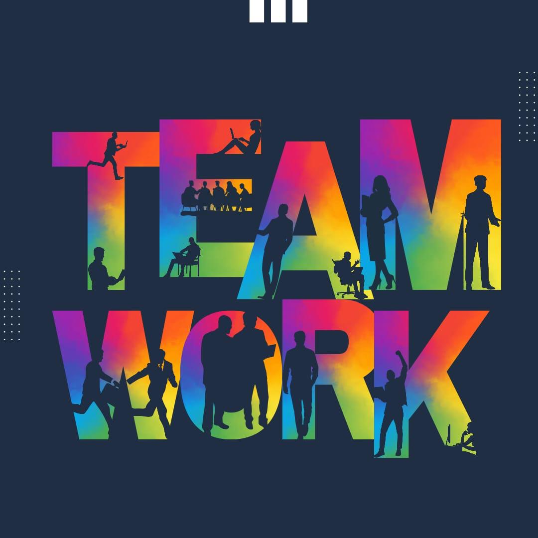 Team work poster design by Hassam Amjad